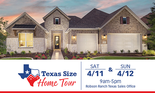 Texas Size Home Tour event at Robson Ranch Texas
