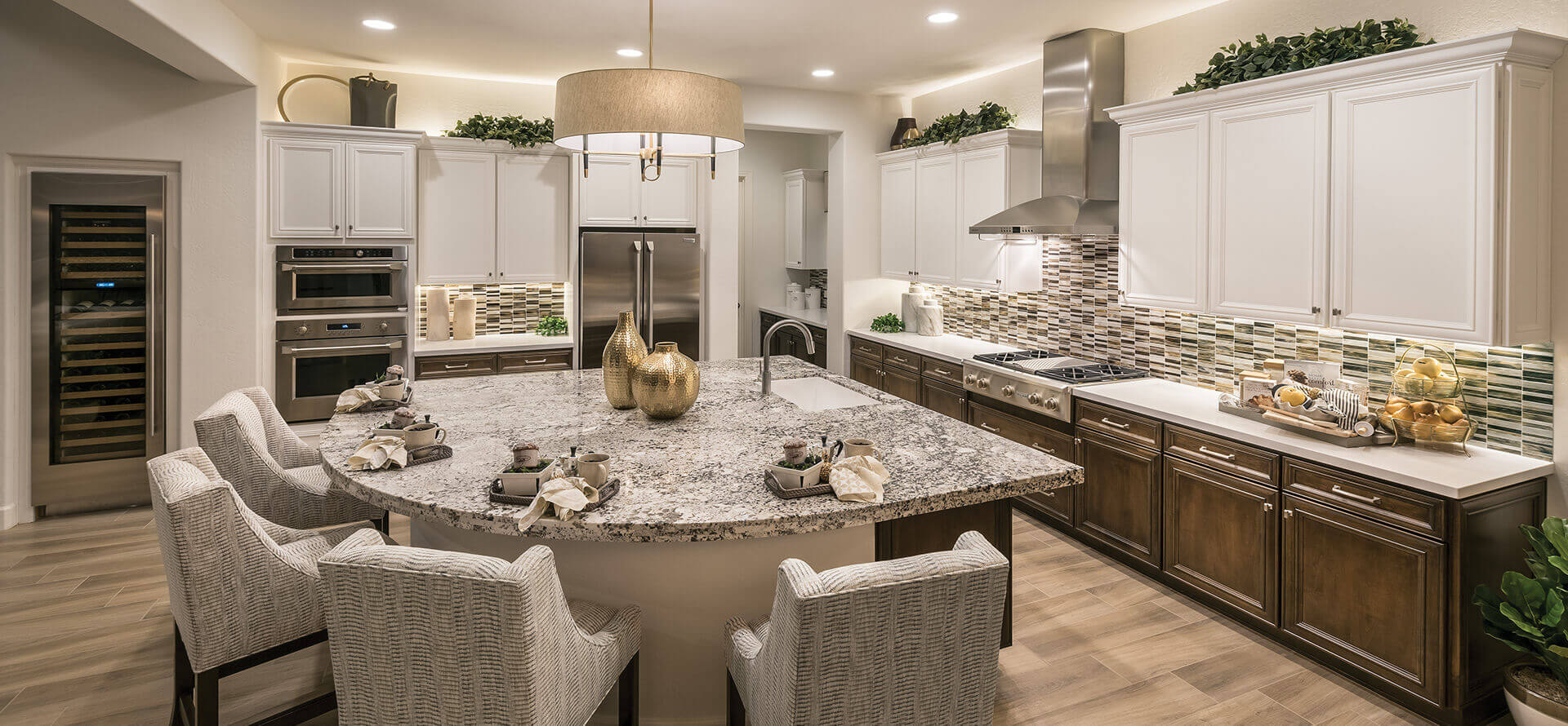 Bacara Model Kitchen at PebbleCreek, Arizona Luxury Retirement Living for Active Adults 55+