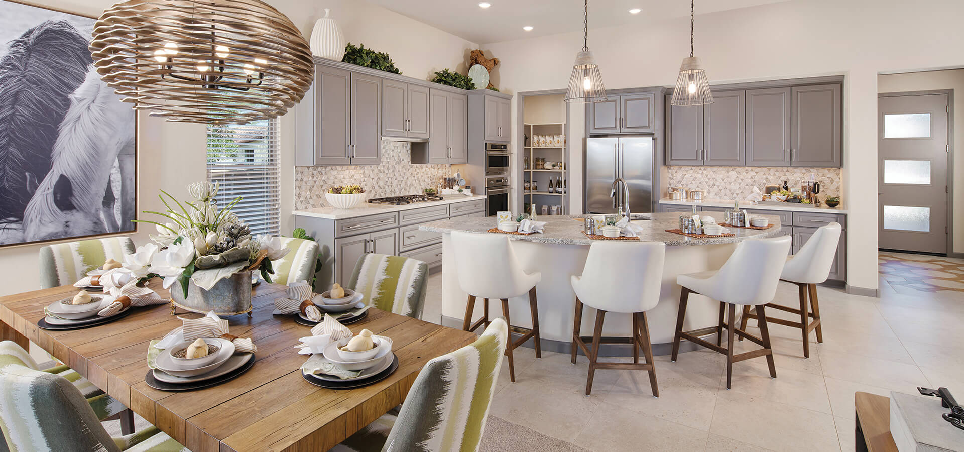 Vienta Model Kitchen at Quail Creek, a 55+ Active Adult Retirement Community