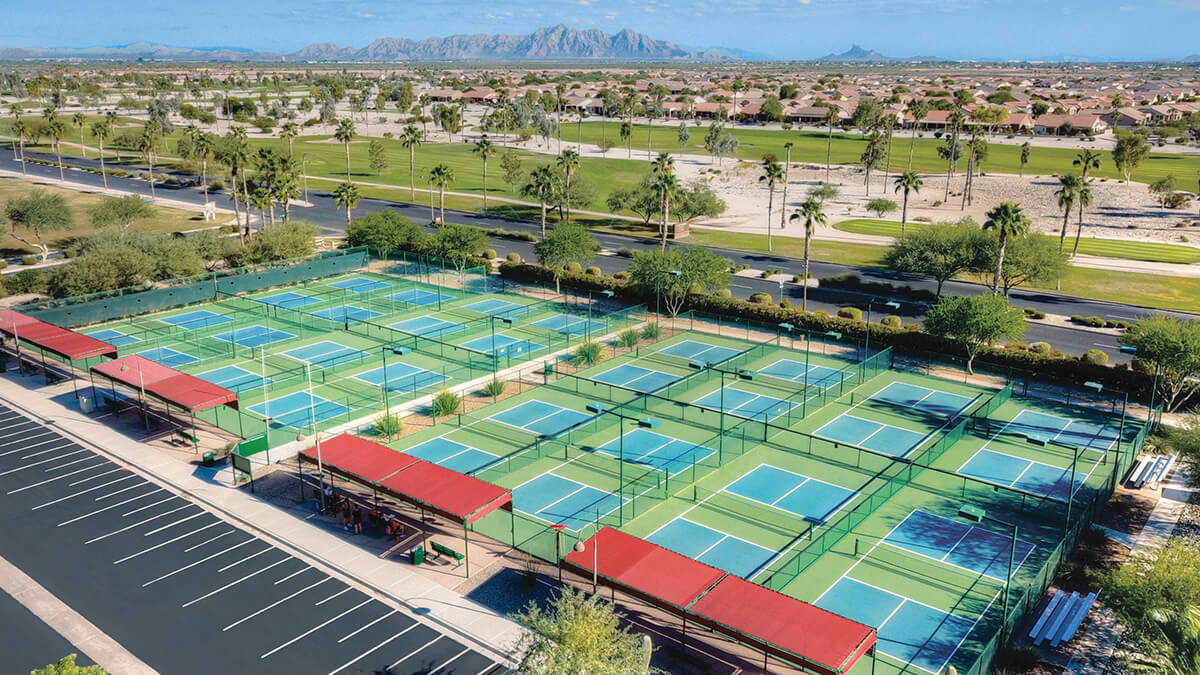 Pickleball complex at Robson Ranch Arizona, 55+ Active Adult Living in Arizona