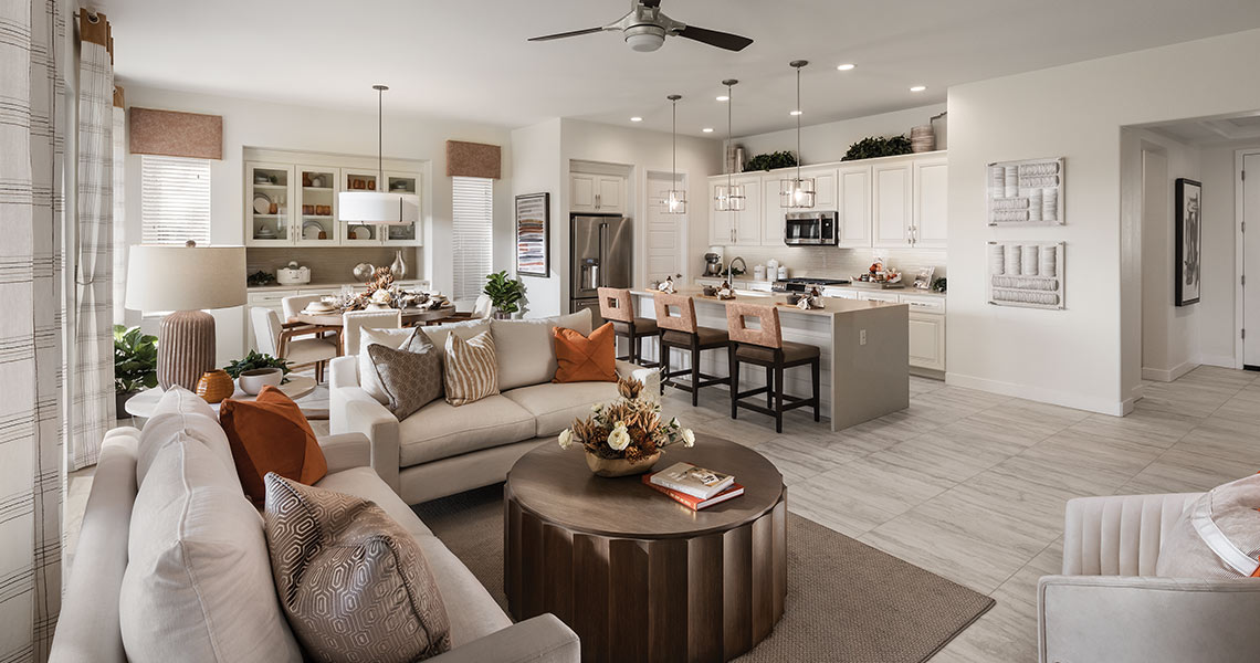 Reva model Graet Room at Robson Ranch Arizona, an Active Adult Community