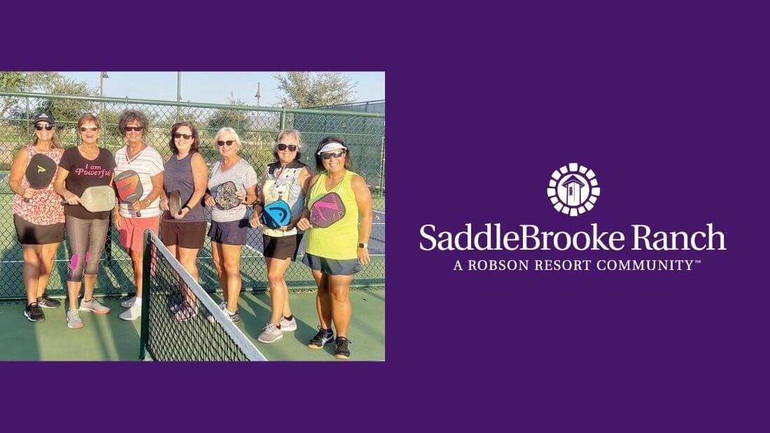 Pickleball group at age 55 plus community SaddleBrooke Ranch in Arizona