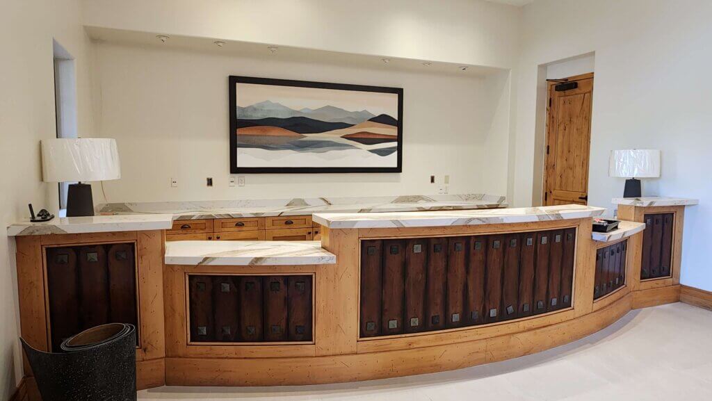 Robson Ranch Arizona fitness renovation - reception desk
