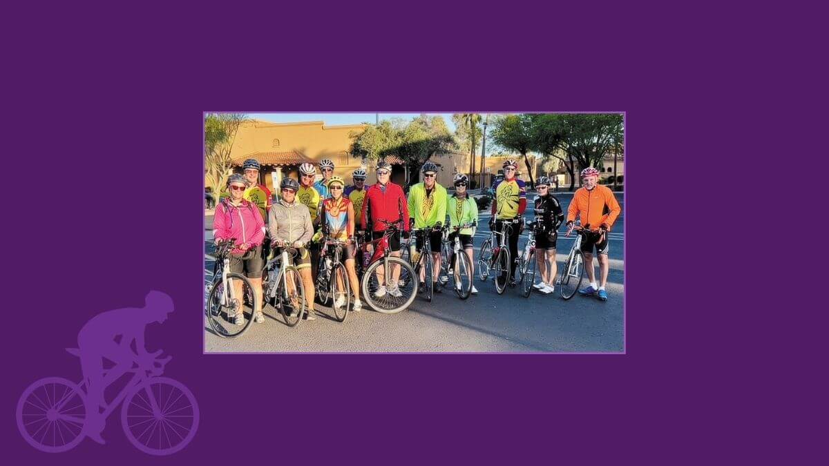 PebbleCreek bicyclists Arizona Flats started their 62-mile Metric Century and 31-mile Half Metric Century bicycle rides