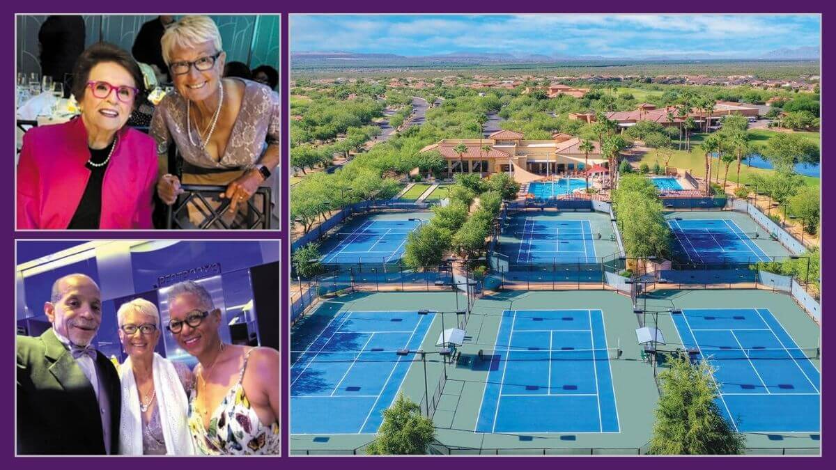 Donna Yuritic, the teaching pro at Quail Creek’s Tennis Club, attends the Harlem Junior Tennis & Education Program (HJTEP) annual Spring Gala with tennis legend Billie Jean King