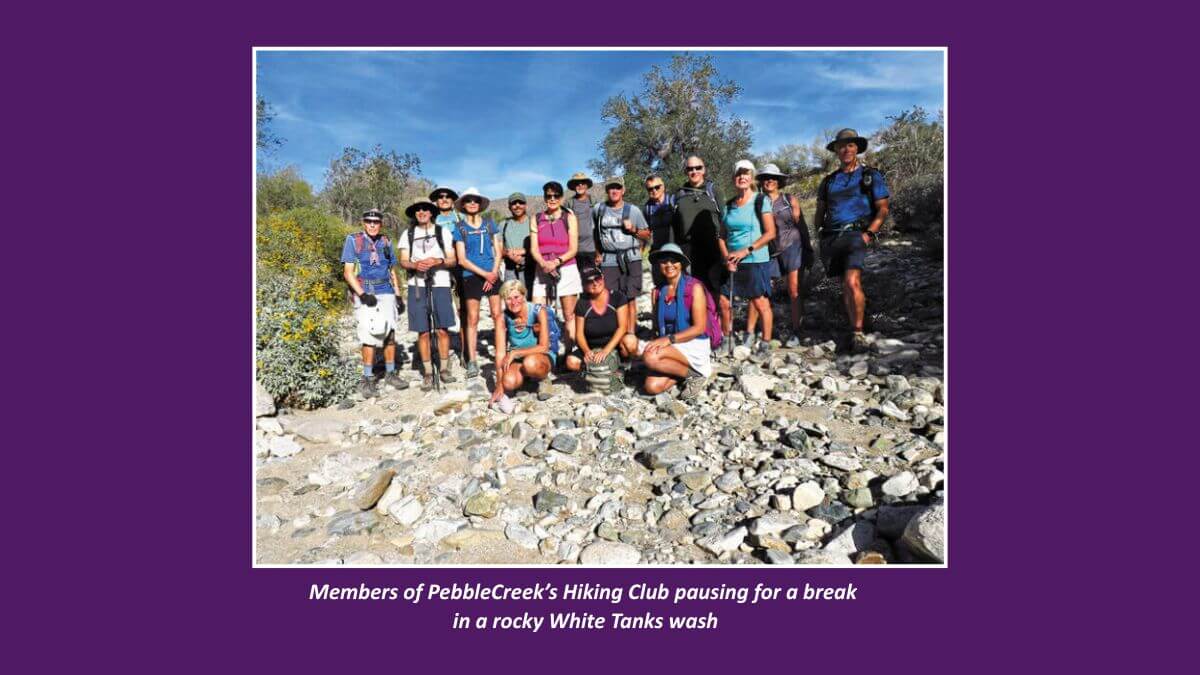 PebbleCreek's Hiking Club on a Saturday morning hike