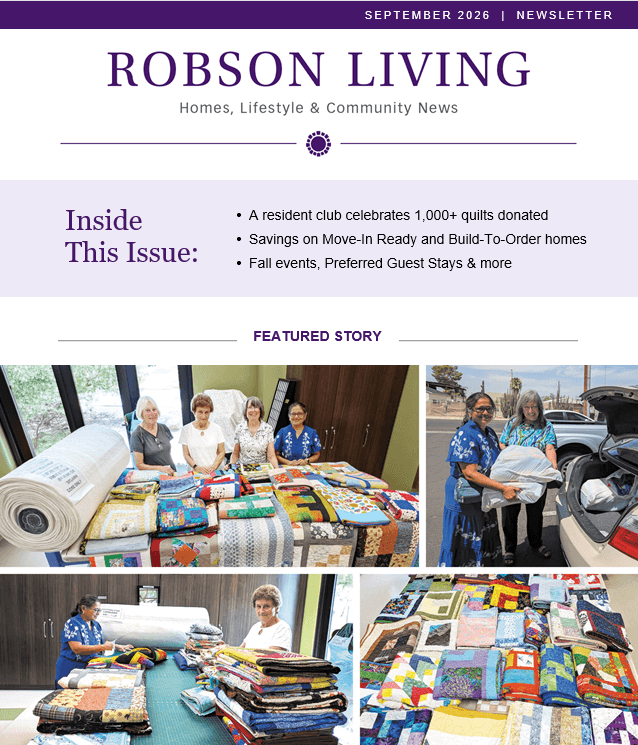 Robson Living e-newsletter September 2026