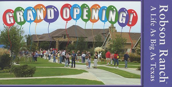 Robson Ranch Texas Grand Opening event in May 2001
